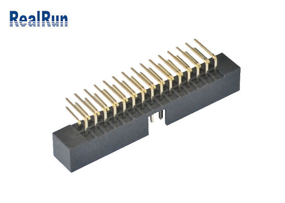 connecteur masculin de Pin IDC du connecteur 30 d'en-tête de boîte de la soudure PBT de 2.0mm 90 degrés