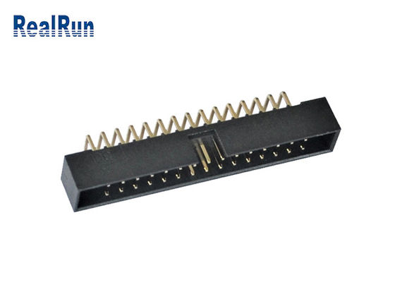 connecteur masculin de Pin IDC du connecteur 30 d'en-tête de boîte de la soudure PBT de 2.0mm 90 degrés
