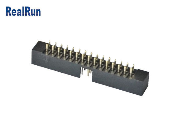 rangée PA6T d'IMMERSION de 30P IDC 2.0mm double d'en-tête droit de boîte