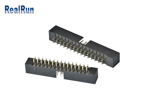 rangée PA6T d'IMMERSION de 30P IDC 2.0mm double d'en-tête droit de boîte