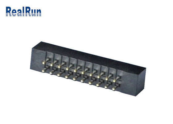 En-tête 20 Pin Straight Connector PA6T de boîte usiné par lancement du plastique 2.0mm de PBT
