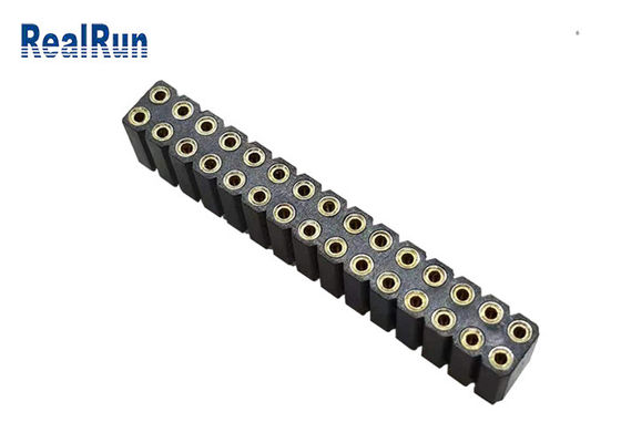 Immersion Tin Plated de lancement de Pin Female Header 2.54mm de rond de GV 30P