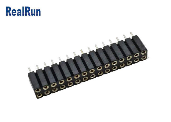 Immersion Tin Plated de lancement de Pin Female Header 2.54mm de rond de GV 30P
