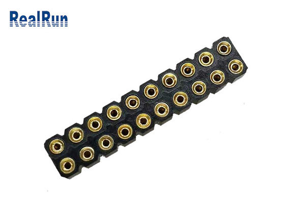 IMMERSION Pin Female Header 20 Pin Dual Row Socket Connector de PBT 2.54mm