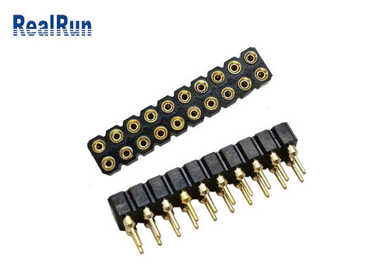 IMMERSION Pin Female Header 20 Pin Dual Row Socket Connector de PBT 2.54mm