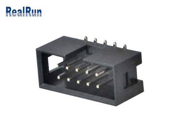 Lancement masculin SMT 10 Pin Box Header du connecteur 2.54mm d'en-tête de PA6T IDC
