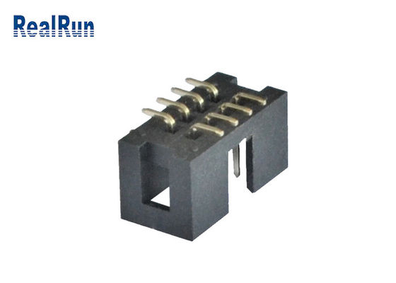 En-tête vertical 2*4 8 Pin Machined Solder PA6T de boîte de la carte PCB 2.54mm SMT