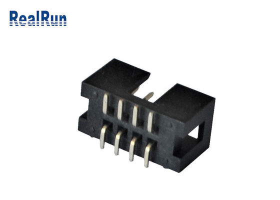 En-tête vertical 2*4 8 Pin Machined Solder PA6T de boîte de la carte PCB 2.54mm SMT