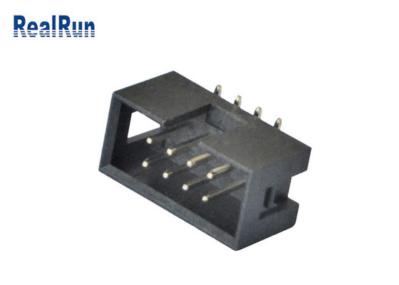 En-tête vertical 2*4 8 Pin Machined Solder PA6T de boîte de la carte PCB 2.54mm SMT