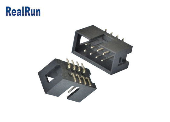 En-tête vertical 2*4 8 Pin Machined Solder PA6T de boîte de la carte PCB 2.54mm SMT