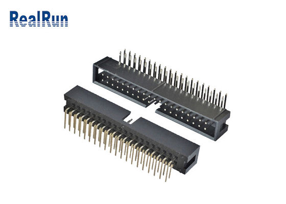 En-tête vertical 2*4 8 Pin Machined Solder PA6T de boîte de la carte PCB 2.54mm SMT