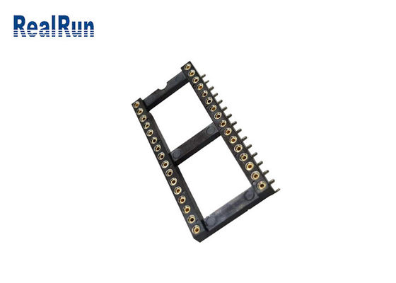 Pin PPS UL94V-0 du connecteur 32 de prise des trous IC de rond de 1.778mm SMT