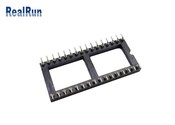 Pin PPS UL94V-0 du connecteur 32 de prise des trous IC de rond de 1.778mm SMT