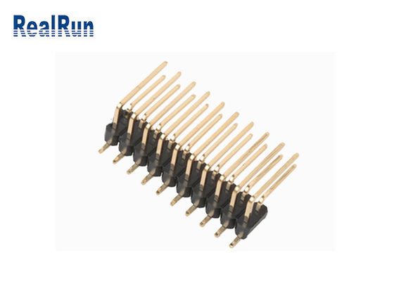 Double couche SMD Pin Header Right Angle Brass PA6T PBT de DC500V