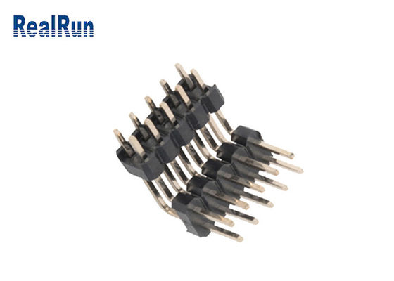 Connecteur en laiton d'en-tête de rangée de PA6T PBT LCP Pin Header 10P DC500V deux