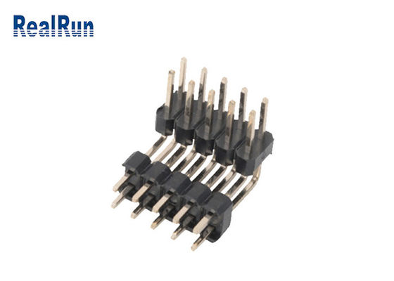 Connecteur en laiton d'en-tête de rangée de PA6T PBT LCP Pin Header 10P DC500V deux