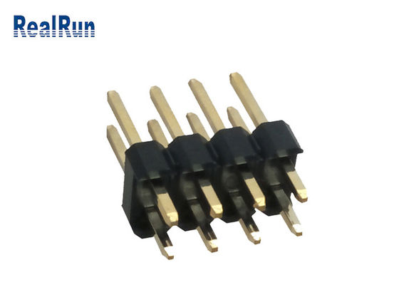 Double conseil de Pin Header Brass 8P 3.0A de rangée de PA6T PBT LCP pour embarquer UL94V-0