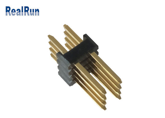 Double conseil de Pin Header Brass 8P 3.0A de rangée de PA6T PBT LCP pour embarquer UL94V-0
