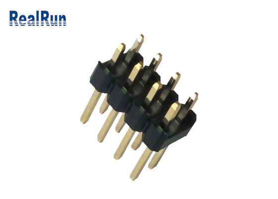 Double conseil de Pin Header Brass 8P 3.0A de rangée de PA6T PBT LCP pour embarquer UL94V-0