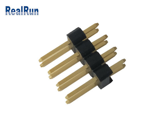Double conseil de Pin Header Brass 8P 3.0A de rangée de PA6T PBT LCP pour embarquer UL94V-0