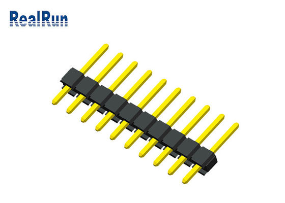 connecteur simple de panneau de carte PCB de Pin Header PA6T PBT de rangée de 1x10P UL94V-0