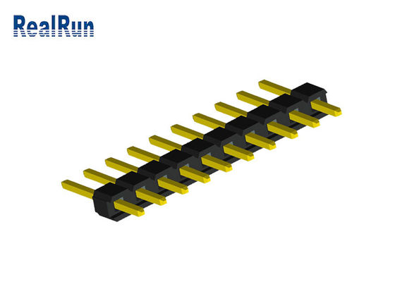 connecteur simple de panneau de carte PCB de Pin Header PA6T PBT de rangée de 1x10P UL94V-0