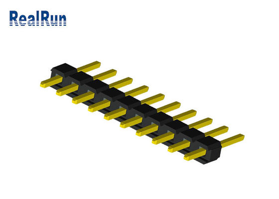 connecteur simple de panneau de carte PCB de Pin Header PA6T PBT de rangée de 1x10P UL94V-0