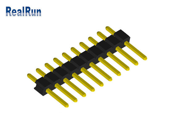 connecteur simple de panneau de carte PCB de Pin Header PA6T PBT de rangée de 1x10P UL94V-0