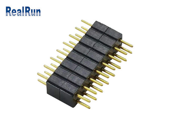 rangée PPS de double de Pin Header Dip Connector 16P de rond de 2.0mm LCP PBT PA6T