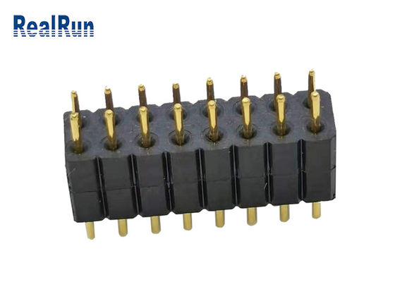 rangée PPS de double de Pin Header Dip Connector 16P de rond de 2.0mm LCP PBT PA6T