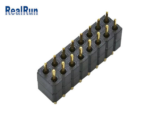 rangée PPS de double de Pin Header Dip Connector 16P de rond de 2.0mm LCP PBT PA6T