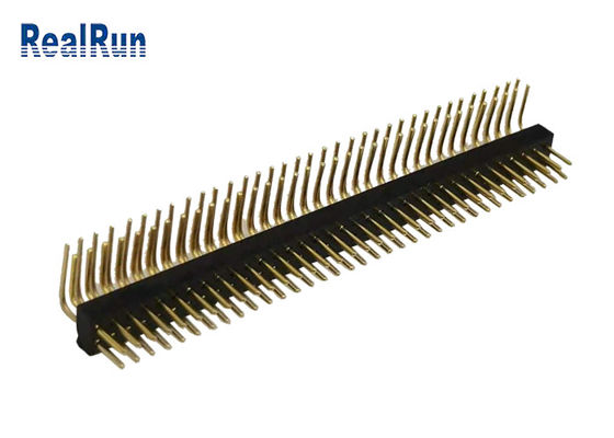 rond Pin Header Right Angle féminin UL94V-0 ISO9001 de 2*35P CuZn38Pb2
