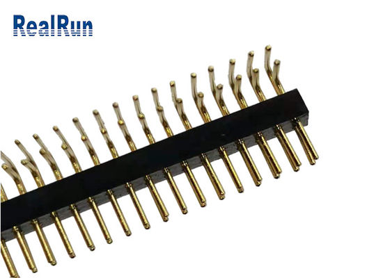 rond Pin Header Right Angle féminin UL94V-0 ISO9001 de 2*35P CuZn38Pb2