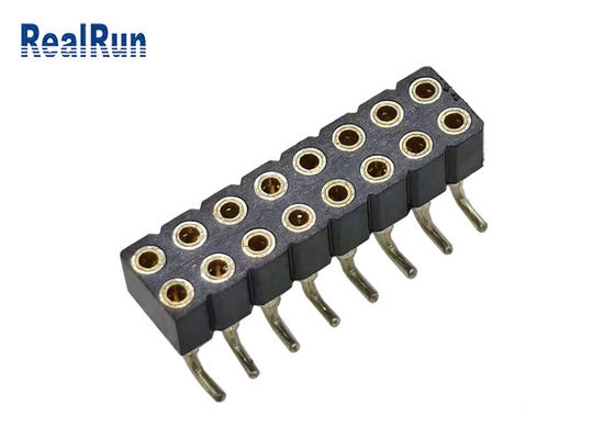 Lancement femelle SMT SMD ISO9001 du connecteur 2.54mm d'en-tête de PBT PA6T PPS L7.40