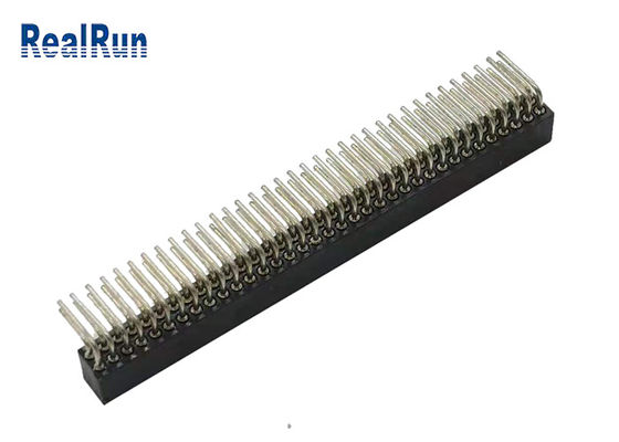 Rond en laiton Pin Female Header 70P PA6T à angle droit PPS de CuZn38Pb