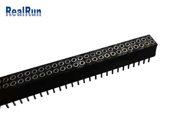 PPS LCP autour du laiton femelle H59-3 PA6T de polyester de Pin Header UL94V-0