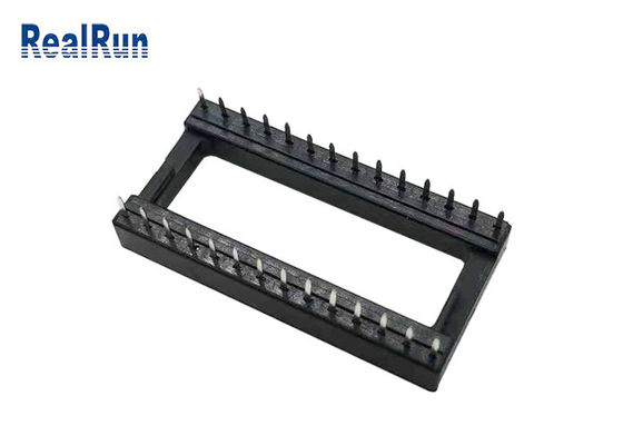 rangée de l'immersion 15,24 de Pin Header 2.54mm de place de 28P PA6T UL94V-0