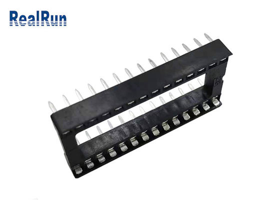 rangée de l'immersion 15,24 de Pin Header 2.54mm de place de 28P PA6T UL94V-0