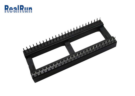15,24 connecteur femelle d'en-tête de la prise UL94V-0 de la rangée PBT 52P IC