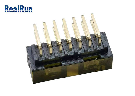 GV du connecteur 2.0*6.4-2*7P d'en-tête de boîte plaqué par or d'UL94V-0 PA6T