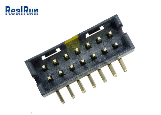 GV du connecteur 2.0*6.4-2*7P d'en-tête de boîte plaqué par or d'UL94V-0 PA6T