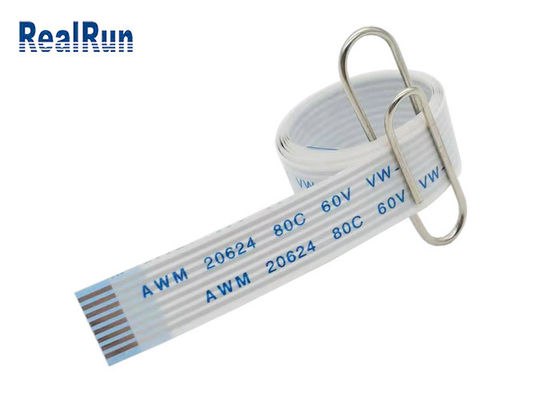 câble flexible Tin Plated AWM 20624 80C 60V VW-1 1.0mm de l'ANIMAL FAMILIER FFC de 8P 500AC