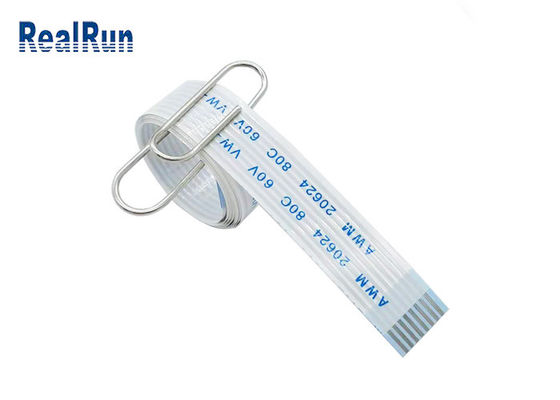 câble flexible Tin Plated AWM 20624 80C 60V VW-1 1.0mm de l'ANIMAL FAMILIER FFC de 8P 500AC