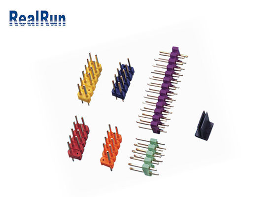 PA6T coloré Pin Header Connector en laiton 500VAC/Min Double Row