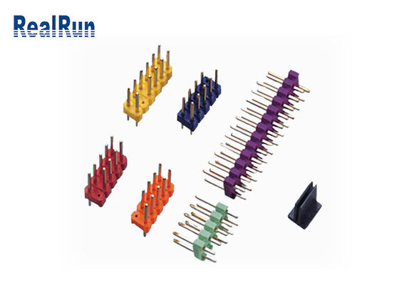 PA6T coloré Pin Header Connector en laiton 500VAC/Min Double Row