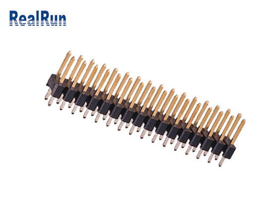 Rangée droite en laiton du double UL94V-0 de PA6T 180° Pin Header Connector 2.54mm