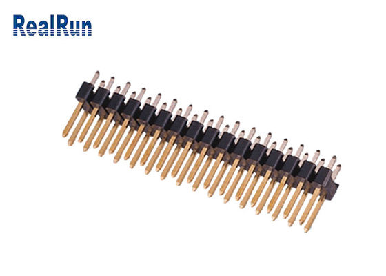 Rangée droite en laiton du double UL94V-0 de PA6T 180° Pin Header Connector 2.54mm