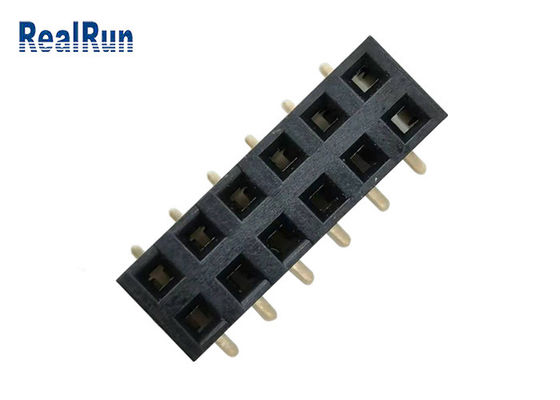 Placage à l'or de bronze de phosphore de la PAC PA6T SMD Pin Header Connector DC500V de LCP