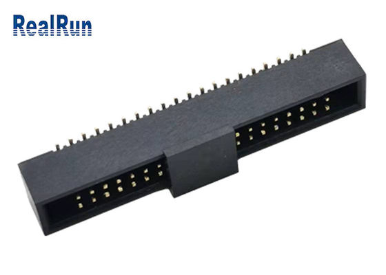 Pin en laiton SMD Pin Box DC2A du mâle 40 de connecteur d'Idc d'en-tête de LCP PA6T avec le chapeau