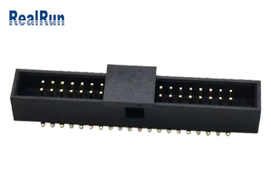 Pin en laiton SMD Pin Box DC2A du mâle 40 de connecteur d'Idc d'en-tête de LCP PA6T avec le chapeau